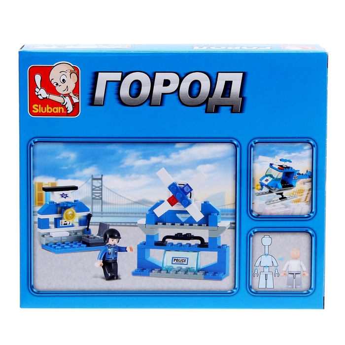 Конструктор «Полицейский вертолёт», 85 деталей Конструктор «Полицейский вертолёт», 85 деталей