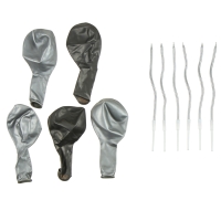 Свечи для торта 6 шт. серпантин + 5 воздушных шаров, серебро Свечи для торта 6 шт. серпантин + 5 воздушных шаров, серебро