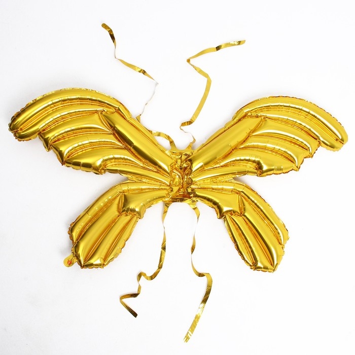 Фольгированные крылья &laquo;Бабочка&raquo;, 122 см., золото