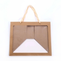 Пакет подарочный с широким дном и окном 35 х 29 х 28 см, крафт Пакет подарочный с широким дном и окном 35 х 29 х 28 см, крафт