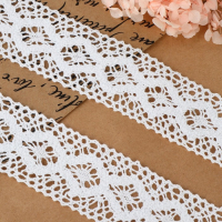 Кружево вязаное, 50 мм &times; 10 &plusmn; 1 м, цвет белый