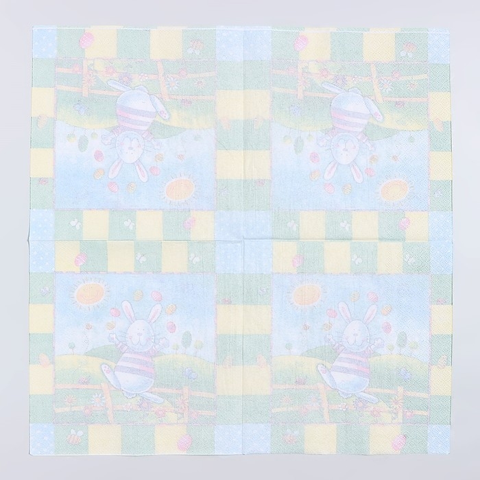 Салфетки бумажные «Пасхальный кролик», 33х33 см, набор 20 шт Салфетки бумажные «Пасхальный кролик», 33х33 см, набор 20 шт