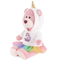 Мягкая игрушка «Мишка Молли в худи единорога и юбке-сетке», 21 см Мягкая игрушка «Мишка Молли в худи единорога и юбке-сетке», 21 см
