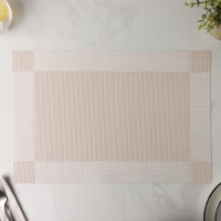 Салфетка сервировочная на стол Доляна «Шахматы», 45×30 см, цвет бежевый Салфетка сервировочная на стол Доляна «Шахматы», 45×30 см, цвет бежевый