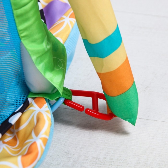 Развивающий коврик &laquo;Друзья Африки&raquo;, бортик, с дугами, голубой, 30 цв. шаров, р - р 77х76х0,5 см.