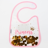 Нагрудник для кормления &laquo;Little&raquo; непромокаемый на липучке, внутри с конфетти, виды МИКС