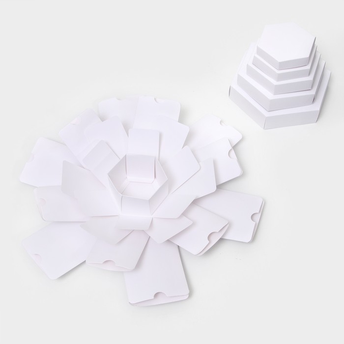 Коробка-сюрприз раскладушка, Белая Коробка-сюрприз раскладушка, Белая