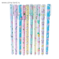 Набор гелевых ручек "Тропики", 10 цветов, в пластиковом пенале Набор гелевых ручек "Тропики", 10 цветов, в пластиковом пенале