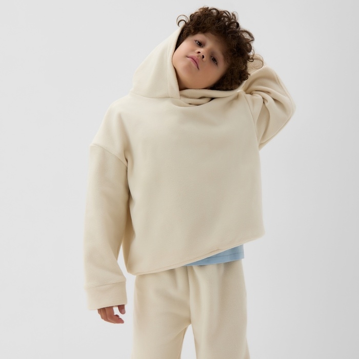 Костюм (худи и брюки) детский MINAKU: Fleece Soft, цвет бежевый, рост 140 см Костюм (худи и брюки) детский MINAKU: Fleece Soft, цвет бежевый, рост 140 см