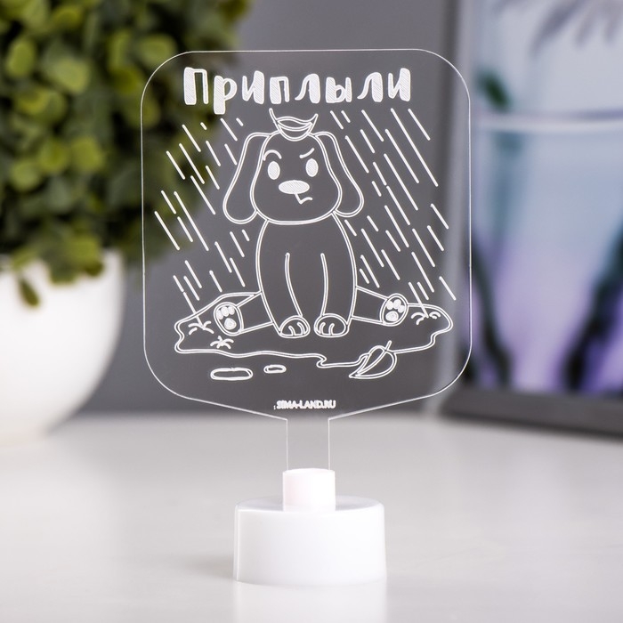 Светильник "Приплыли" LED RGB 6 цветов от батареек LR1130, 3шт 8х11 см RISALUX