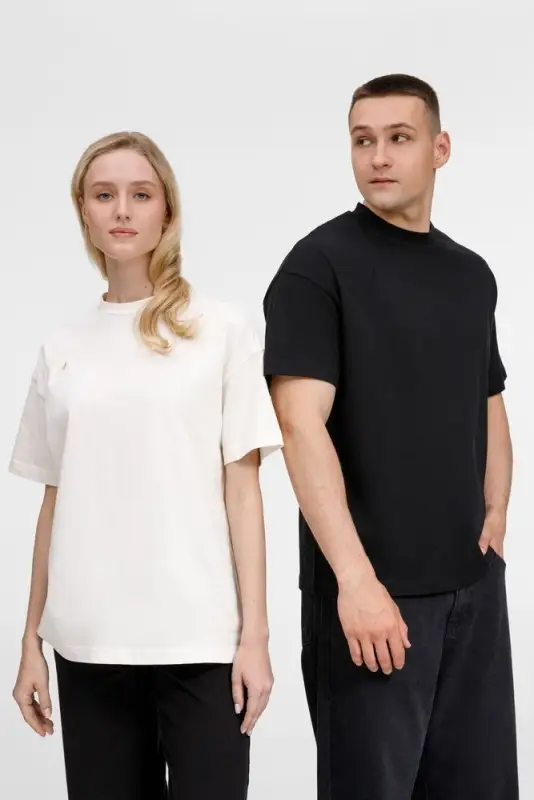 Футболка оверсайз унисекс Sinkopa, черная, размер XS/S