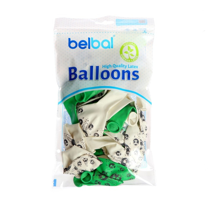 Шар латексный 14 Шар латексный 14" «Футбольный мяч», шелкография, пастель, набор 25 шт., цвета МИКС