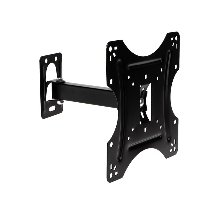 Кронштейн Luazon KrON-76, для ТВ, наклонно-поворотный, 14-42", 60-200 мм от стены, чёрный