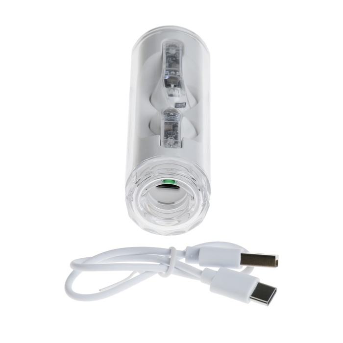 Наушники беспроводные YX11, TWS, вкладыши, BT 5.3. 28/200 мАч, шумоподав, прозрачные, белые Наушники беспроводные YX11, TWS, вкладыши, BT 5.3. 28/200 мАч, шумоподав, прозрачные, белые