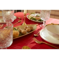 Скатерть Этель "Клетка" цв.серебро, 142*220 +/-3 см, 115 &plusmn;10 гр,100%