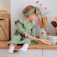 Платье и повязка Крошка, Я BASIC LINE, рост 68-74 см, зелёный