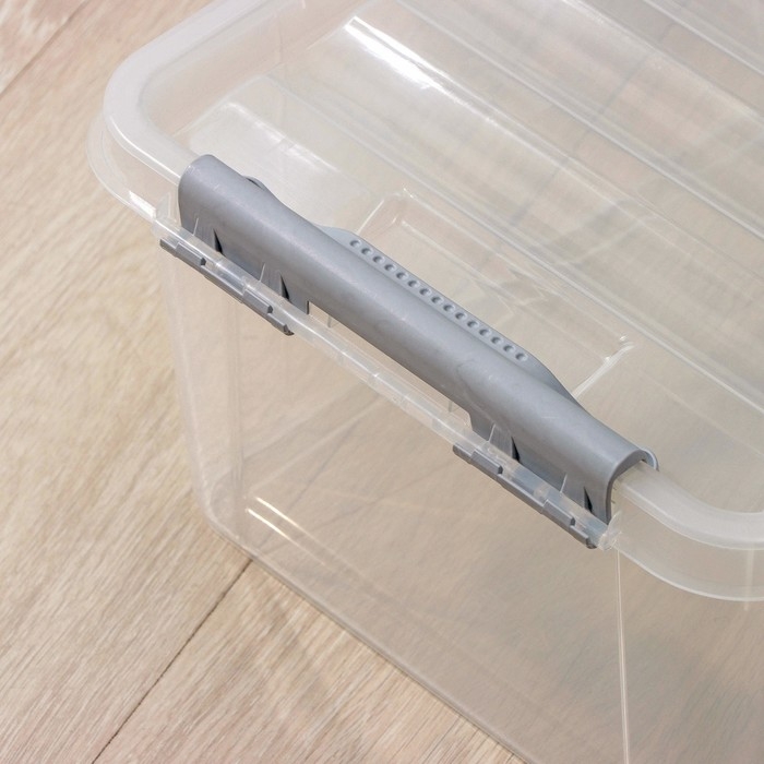 Контейнер для хранения с крышкой, 15 л, 41&times;29,5&times;18,3 см, цвет прозрачный