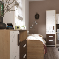 Кровать с ящиком Арабика, 2035х840х660, Дуб Ривьера/Белый-Арабика Кровать с ящиком Арабика, 2035х840х660, Дуб Ривьера/Белый-Арабика