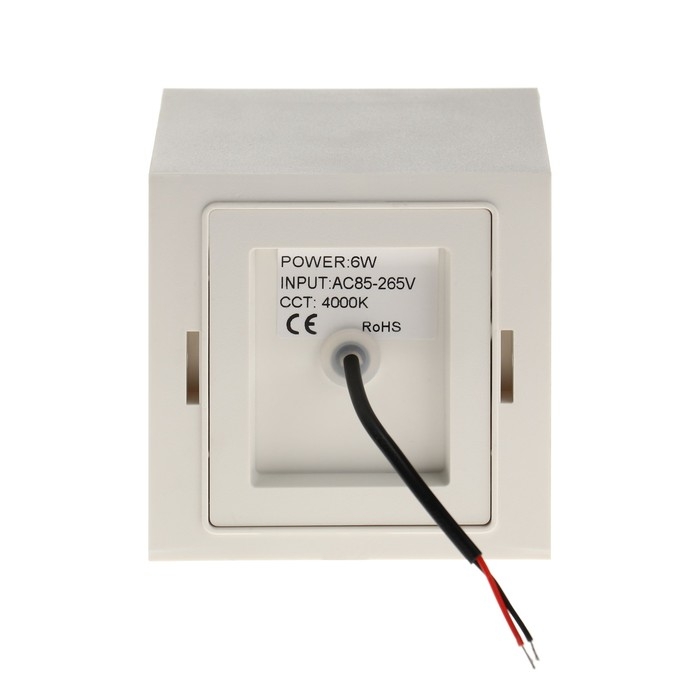 Светильник фасадный «Куб», FSD-062, 6 Вт, 4000К, регулир. луч, IP65, 220 В, пластик, белый 1008423 Светильник фасадный «Куб», FSD-062, 6 Вт, 4000К, регулир. луч, IP65, 220 В, пластик, белый 1008423