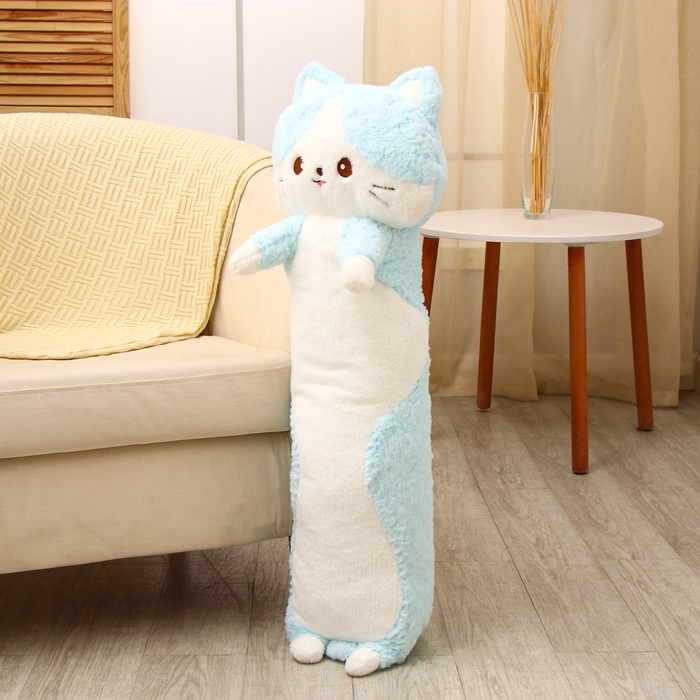 Шкурка мягкой игрушки «Кот», 100 см, цвет голубой, ненабитая Шкурка мягкой игрушки «Кот», 100 см, цвет голубой, ненабитая