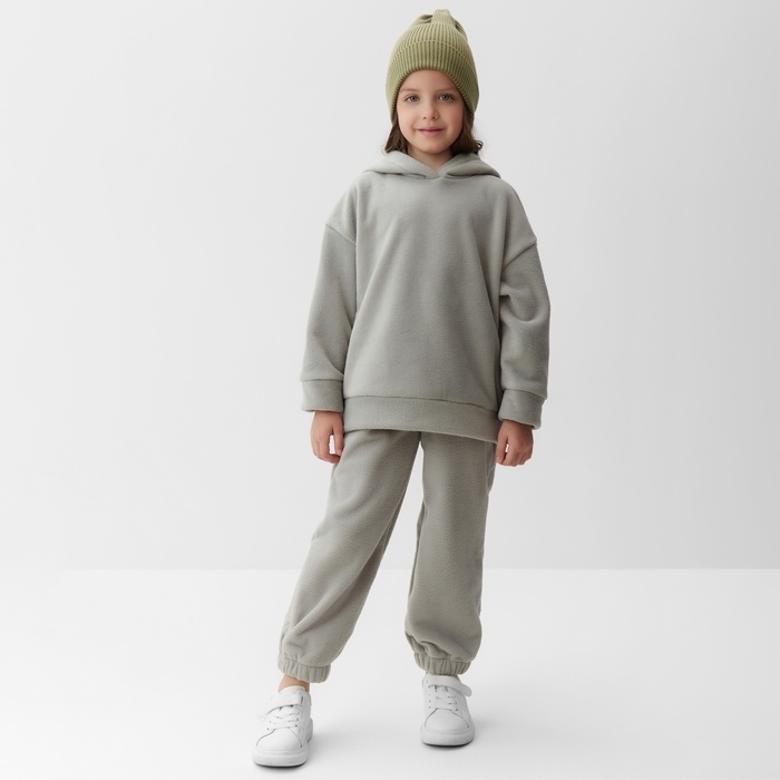 Костюм (худи и брюки) детский MINAKU: Fleece Soft, цвет графит, рост 110 см Костюм (худи и брюки) детский MINAKU: Fleece Soft, цвет графит, рост 110 см