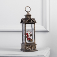 Светодиодная фигура «Фонарь с Дедом Морозом» 10 × 30 × 10 см, пластик, батарейки ААх3 (не в комплекте), USB, свечение тёплое белое Светодиодная фигура «Фонарь с Дедом Морозом» 10 × 30 × 10 см, пластик, батарейки ААх3 (не в комплекте), USB, свечение тёплое белое