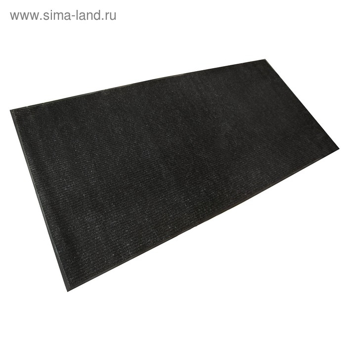 Коврик придверный влаговпитывающий, ребристый, &laquo;Стандарт&raquo;, 120&times;250 см, цвет чёрный