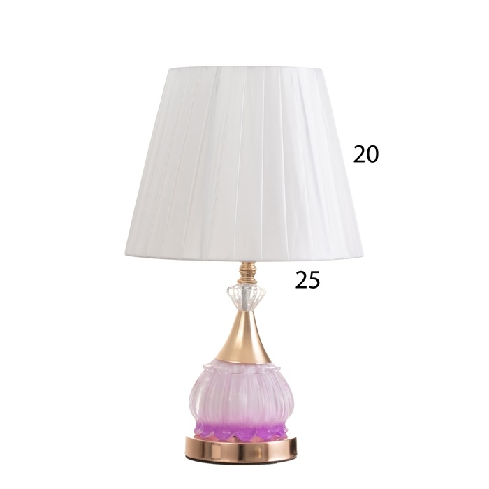 Лампа настольная Лампа настольная "Ева" 1х40Вт Е27 1х4Вт LED золото/розовый 25х25х42см