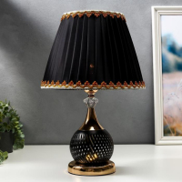 Лампа настольная 16434/1BK Е27 40Вт черно-золотой 27,5х27,5х42 см RISALUX Лампа настольная 16434/1BK Е27 40Вт черно-золотой 27,5х27,5х42 см RISALUX