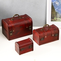 Шкатулка дерево сундучок (набор 3 шт) "Винтаж" 10,5х7,5х7,5см;17х9,5х10 см; 19,5х13х13 см Шкатулка дерево сундучок (набор 3 шт) "Винтаж" 10,5х7,5х7,5см;17х9,5х10 см; 19,5х13х13 см