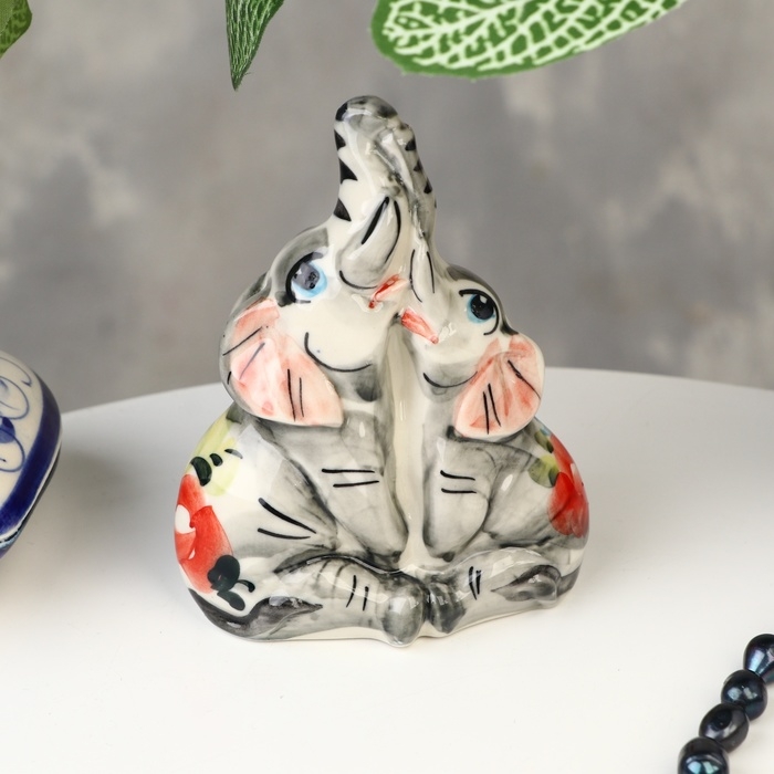 Сувенир &laquo;Парочка&raquo;, гжель, цвет, 10х8.5 см