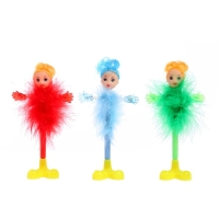 Ручка-прикол Calligrata "Пух-куколка", шариковая, на подставке, МИКС Ручка-прикол Calligrata "Пух-куколка", шариковая, на подставке, МИКС