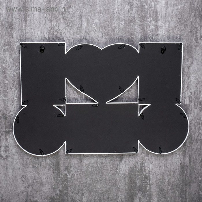 Фоторамка пластик на 6 фото 13х13 см 10х15 см 13х18 см Фоторамка пластик на 6 фото 13х13 см 10х15 см 13х18 см "Семейная" белая 46,5х29,5 см