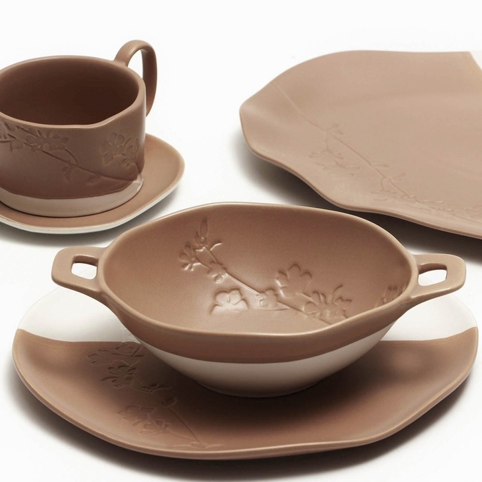 Тарелка керамическая глубокая &laquo;Монблан&raquo;, 21х15 х 5,8 см, 400 мл