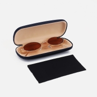 Футляр для очков на хлопушке, длина 16 см, цвет синий Футляр для очков на хлопушке, длина 16 см, цвет синий