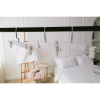 Вешалки для брюк и юбок LaDо́m Eliot, 29×15 см, 3 шт, с зажимами, цвет белый Вешалки для брюк и юбок LaDо́m Eliot, 29×15 см, 3 шт, с зажимами, цвет белый