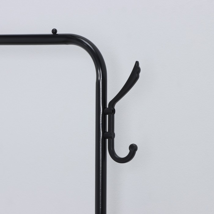 Вешалка - стойка напольная для одежды LaDо́m, с полками для хранения, 4 яруса, 60&times;26&times;160 см, цвет чёрный