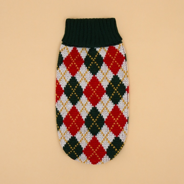 Свитер "Шахматы", M (ДС 26, ОШ 26, ОГ 28-46 см)