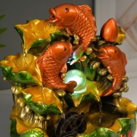 Фонтан настольный от сети, подсветка "Три карпа" 32х29х19 см Фонтан настольный от сети, подсветка "Три карпа" 32х29х19 см