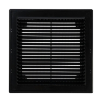 Решетка вентиляционная "ВИЕНТО" 2121ВР, 210х210 мм, с сеткой, разъемная, черная