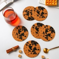 Набор подставок под горячее Доляна &laquo;Треугольники&raquo;, 6 шт, d=10 см