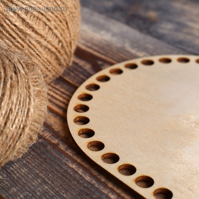 Заготовка для вязания "Овал параллельный", донышко фанера 3 мм, 20&times;15 см, d=10мм