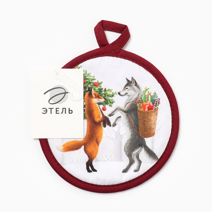 Новый год. Прихватка Этель Новый год. Прихватка Этель "Новый год" 17*17 см, 100% хлопок, саржа