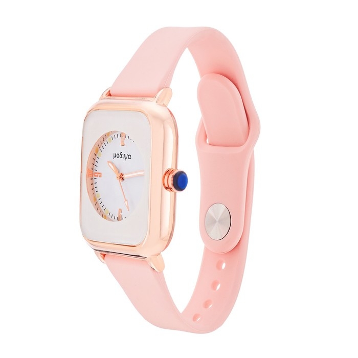 Часы наручные кварцевые женские, розовый ремешок Часы наручные кварцевые женские, розовый ремешок