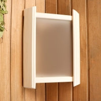 Абажур деревянный, белое стекло Абажур деревянный, белое стекло