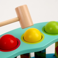 Логический центр 3 в 1 Стучалка + Рыбалка + Серпантинка &laquo;Море&raquo; 16 &times; 26 &times; 13,5 см