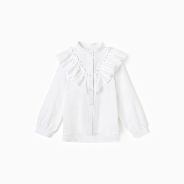 Блузка для девочки MINAKU цвет белый, рост 128 см Блузка для девочки MINAKU цвет белый, рост 128 см