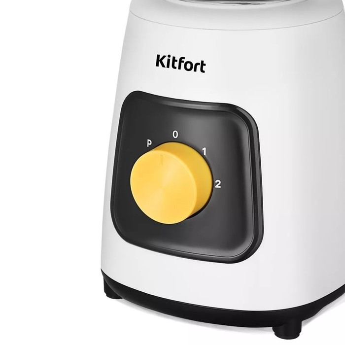 Блендер Kitfort KT-3517, стационарный, 600 Вт, 1.5/0.05 л, 2 скорости, бело-чёрный