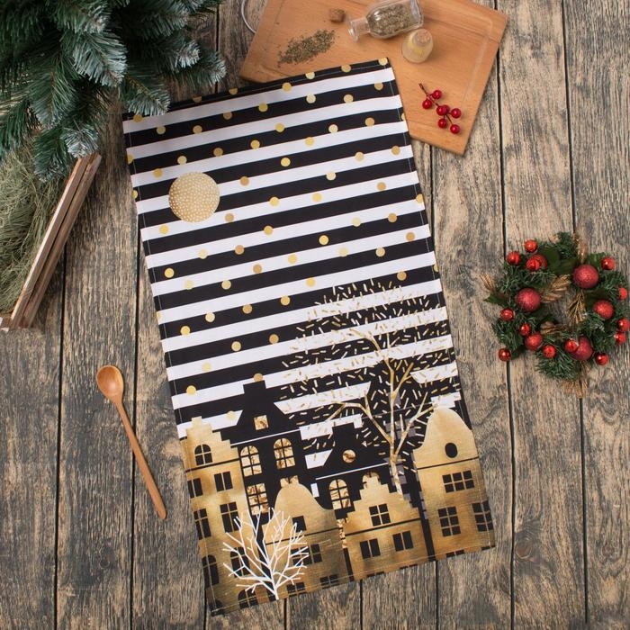 Полотенце &laquo;Этель: Город&raquo;, 40 &times; 67 см, 100 % хлопок, саржа, 190 г/м&sup2;