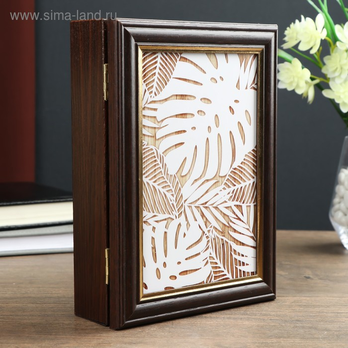 Ключница "Листья" венге 15х21 см МИКС